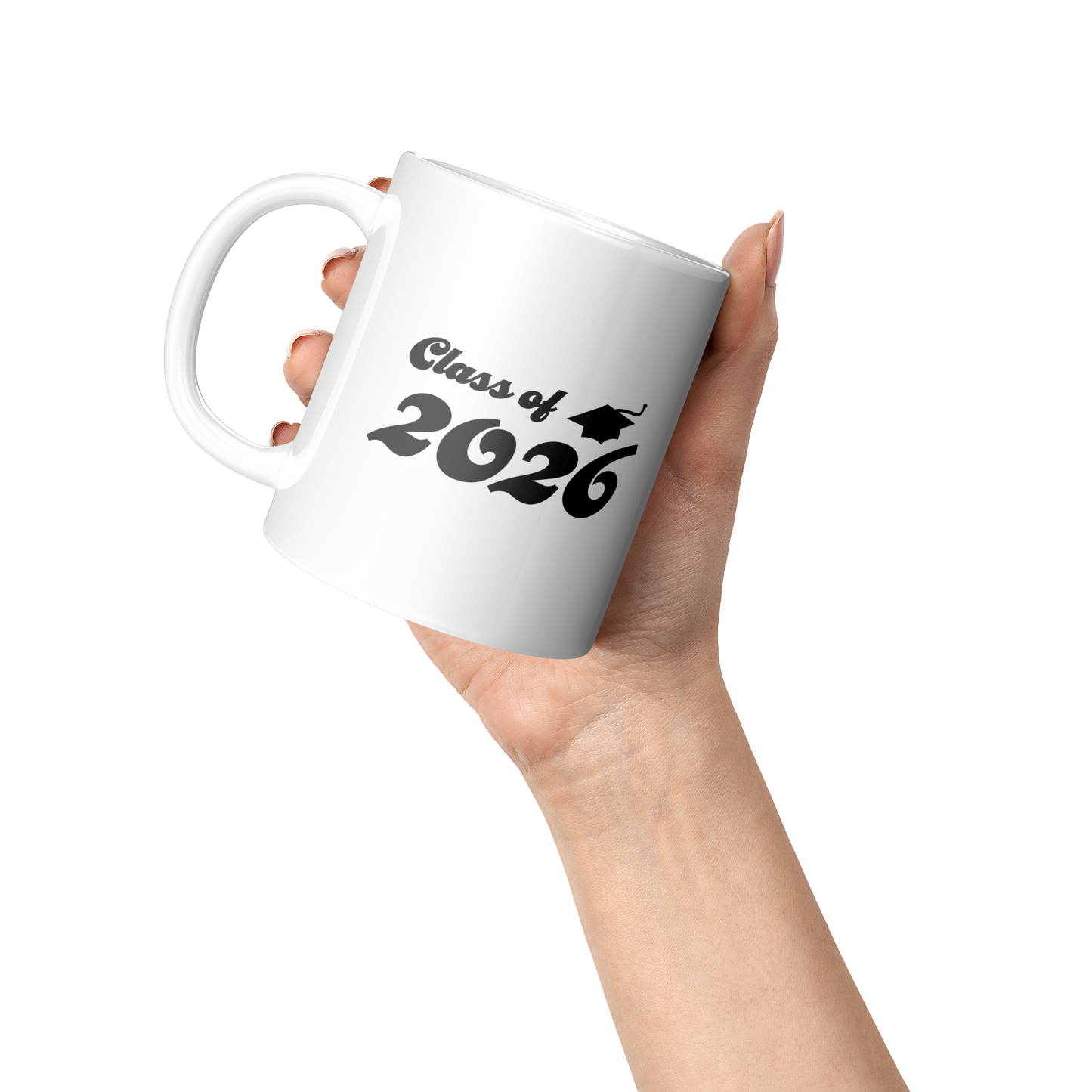 Class_of_2026_11_oz_Mug_-_White_Lifestyle_Raised_Hand_LH_Mockup.png