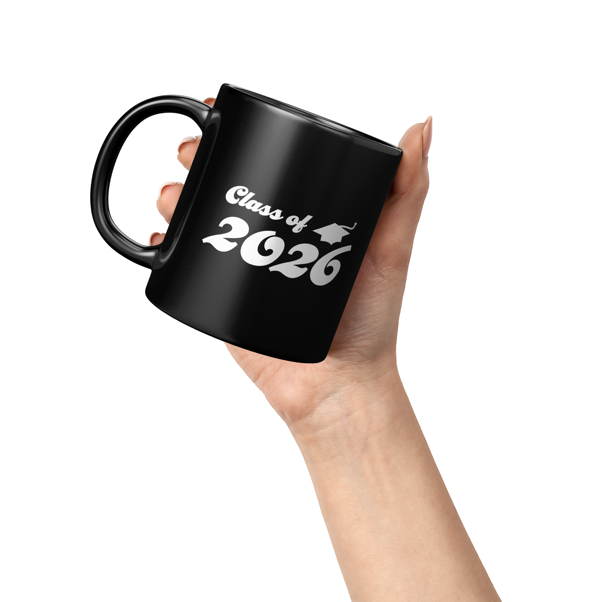 Class_of_2026_11oz_Mug_-_Black_Lifestyle_Raised_Hand_LH_Mockup.png